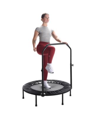 Stamina inMotion 40" Round Fitness Trampoline with Adjustable Handlebars, Black