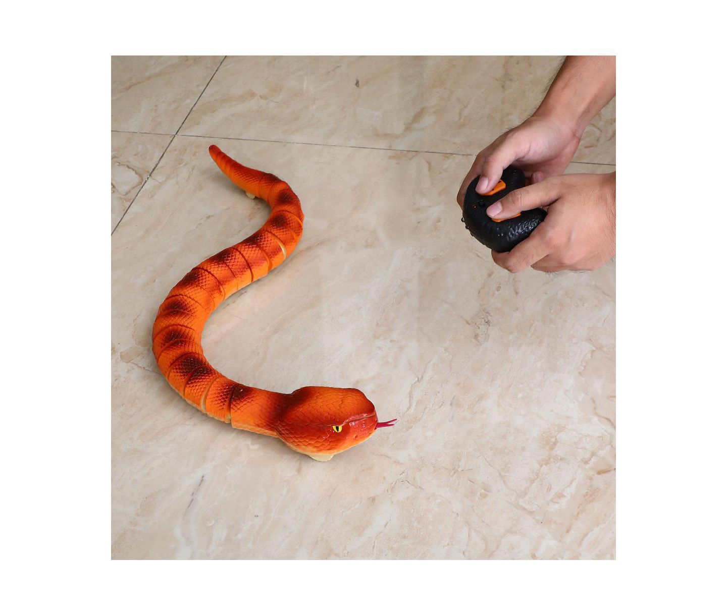 Детская игрушка Bruce & Shark Realistic 2.4GHz Remote Control Snake Toy, цвет: Оранжевый — фото 2