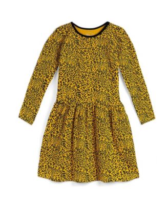 Toddler Fair Trade Organic Cotton Long Sleeve Drop Waist Dress