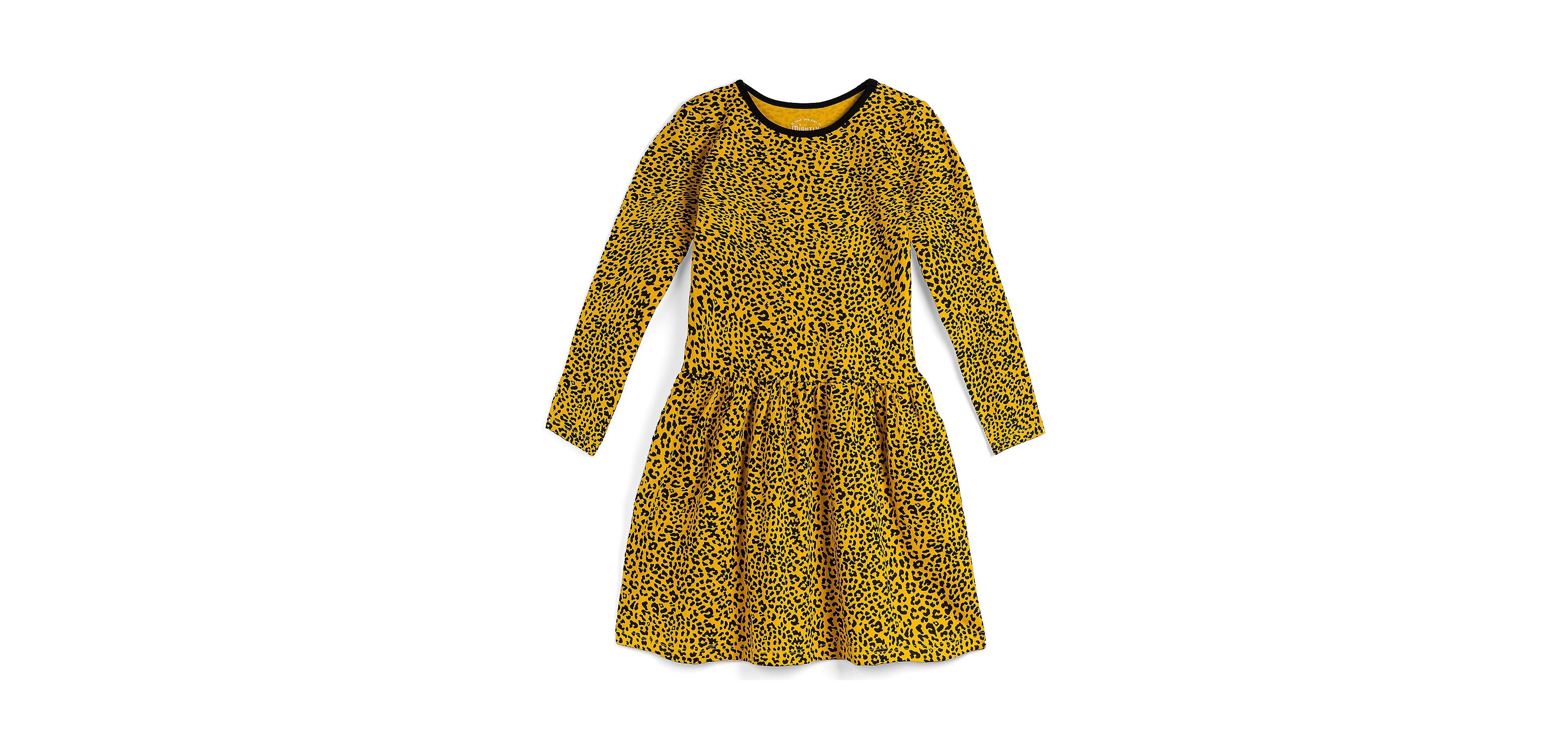 Mightly Toddler Fair Trade Organic Cotton Long Sleeve Drop Waist Dress