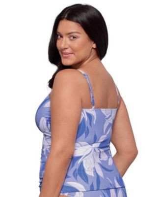 Women's S3 Smoothing Classic Shirred-Front Tankini Swimsuit Top