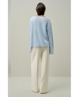 Women's Boat-Neck Brushed Cashmere Sweater