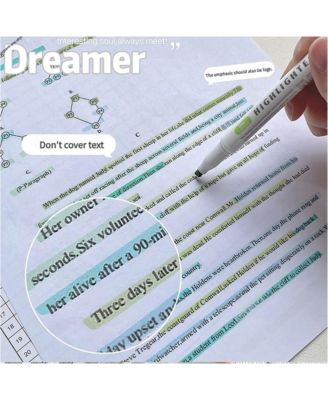 5-Pcs Warm and Elegant Color Series Double-Ended Highlighter Set, Student Marking Pen, Color Handbook Pen for Card Making and Highlighting