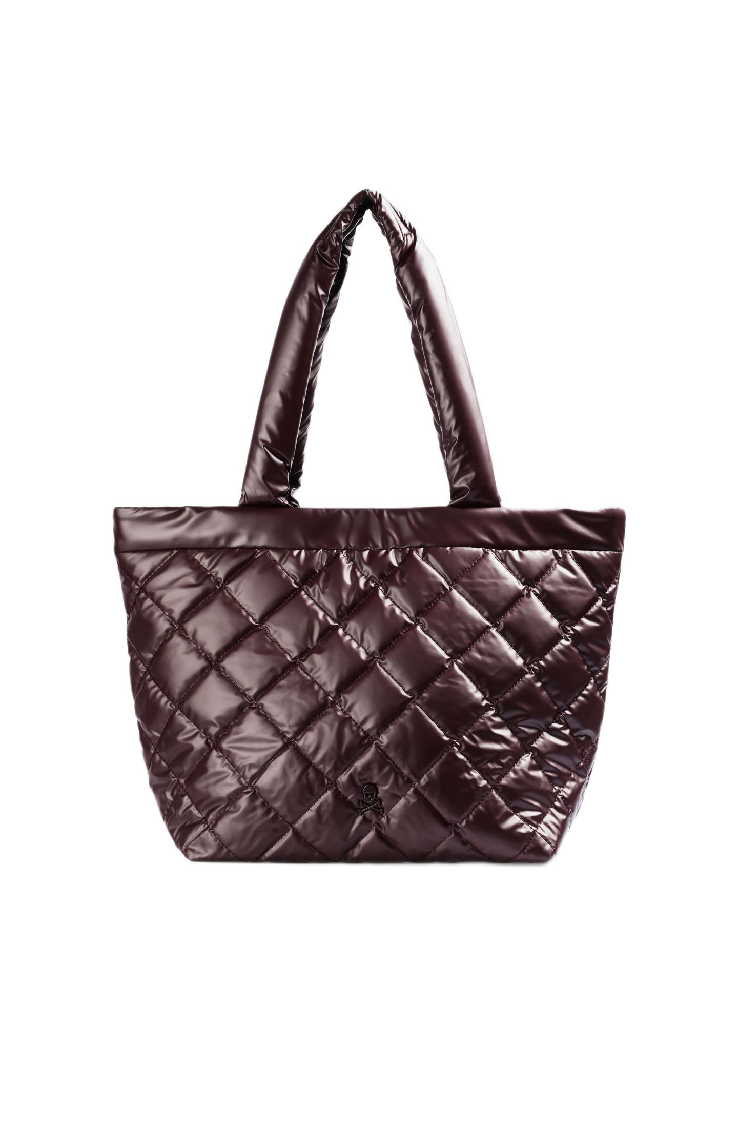 Женская сумка Scalpers Nyquilted Sp, цвет: Металлик бордовый — фото 1