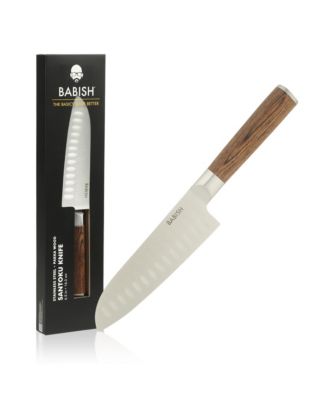 6.5-Inch Santoku Knife High-Carbon 1.4116 German Steel Kitchen Knife, Full-Tang Razor Sharp Blade for Chopping, Slicing, Dicing, Precision Prep