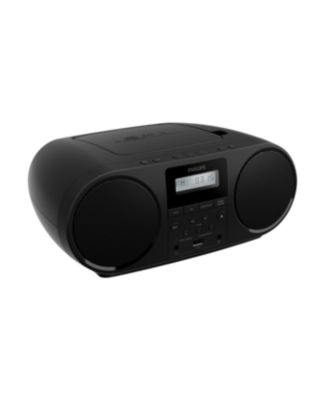 Portable CD Player Boombox with Bluetooth, Dual Speakers, Dynamic Bass Boost, FM Radio, USB & AUX Input, Headphone Jack, CD-R/CD-RW/MP3 Player