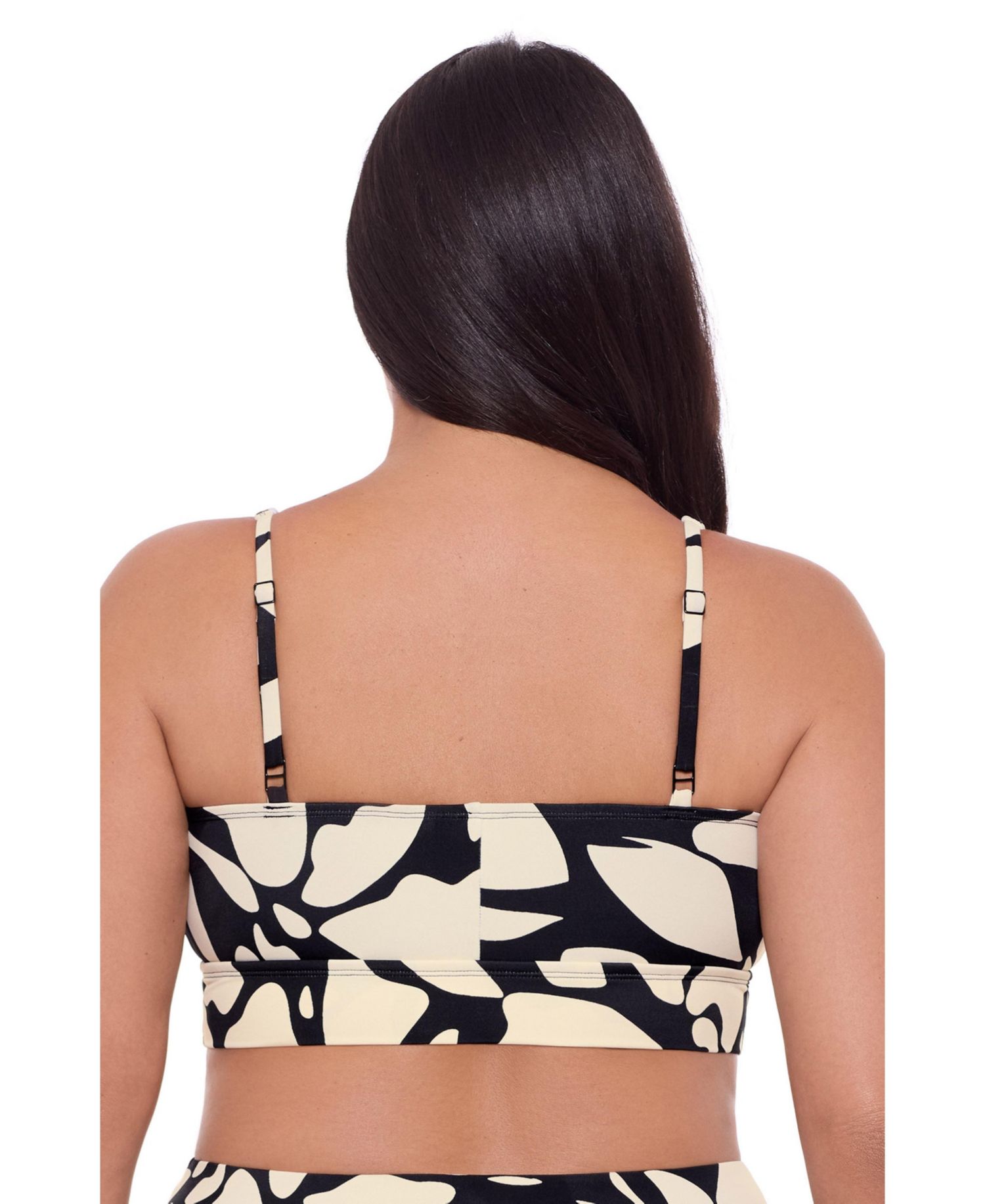 Women's Supportive Banded Plunge V-Neck Bralette Swimsuit Top