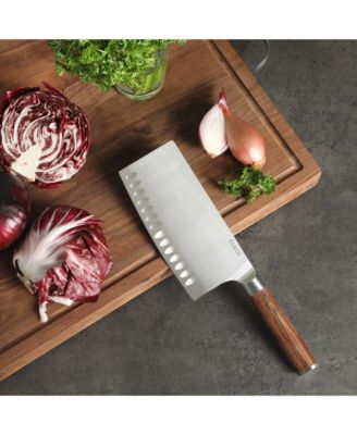  6.5-Inch Forged Cleaver Knife with  Wood Handle – High-Carbon 1.4116 German Steel Full Tang Kitchen Knife for Heavy-Duty Chopping and Slicing