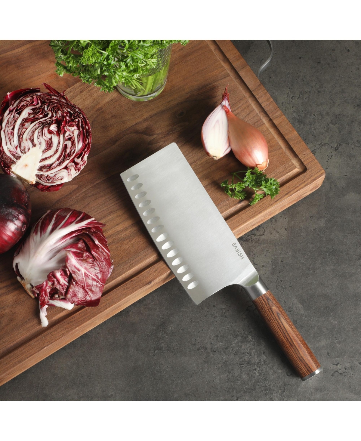 Babish High-Carbon 1.4116 German Steel 6.5 Inch Full Tang, Forged Clever Knife