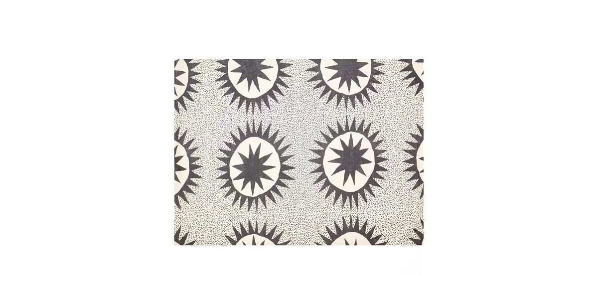 Slickblue Cotton Poly Shower Curtain with Cream Brown Medallion