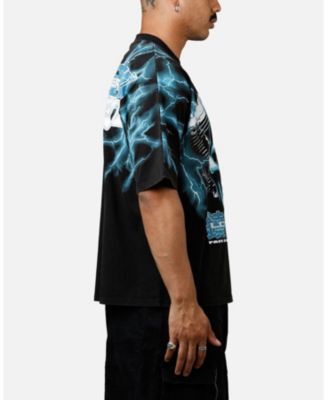 Men's Greaser Vintage T-Shirt in Black/Blue