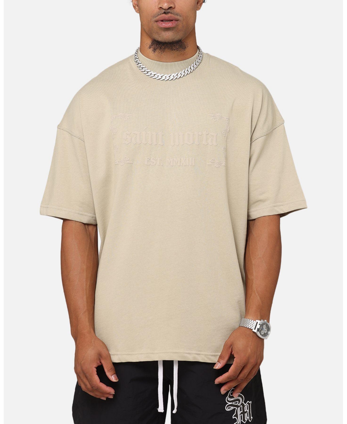 Saint Morta Men's Repentent Heart T-Shirt Stone