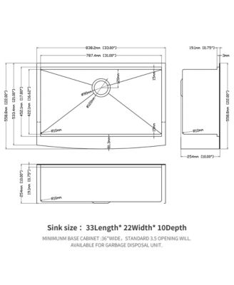 Farmhouse Kitchen Sink Workstation Apron Front Stainless Steel 16 Gauge