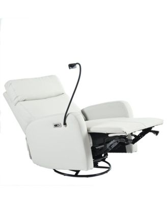 270°Power Swivel Rocker Recliner Chair,Electric Glider Reclining Sofa with USB Ports for Living Room Bedroom