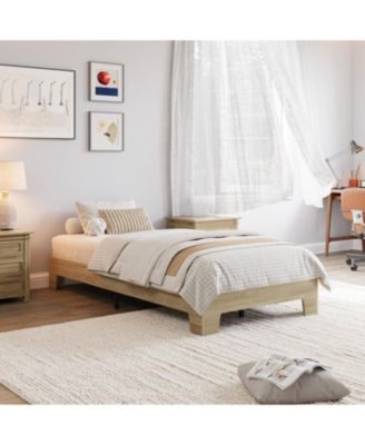 Easy Assembly Twin XL Platform Bed Frame Space Saving, for Living Room, Guest Room