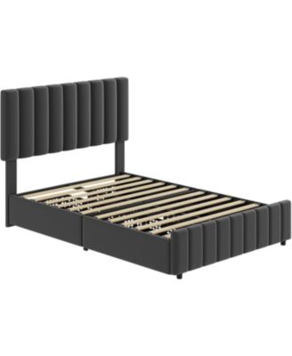 Easy Assembly Full Size Upholstered Bed Frame Space Saving, for Living Room, Guest Room
