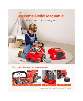 Kids Engine Toy with 60 Pieces and Removable Car Repair Parts