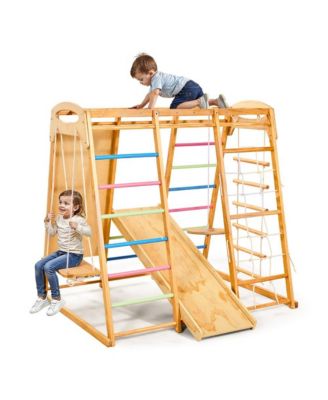 9-in-1 Toddler Indoor Jungle Gym with Climbing and Play Features