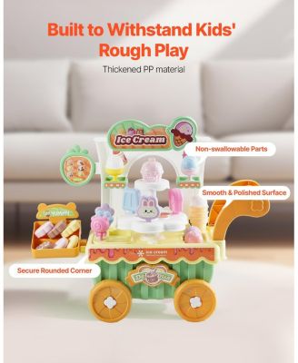 Ice Cream Cart with 27 PC Accessories & Money, Sound/Light
