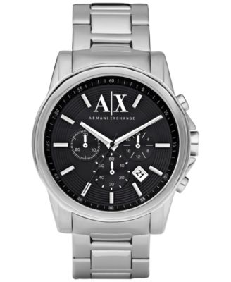 armani exchange watch stainless steel