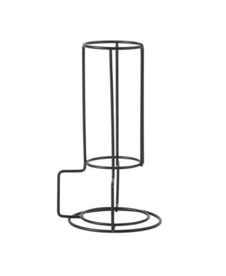 Gracious Dining 3-Ounce Espresso Cups Set of 4, Small Stackable Coffee Cups with 4 Saucers, Metal Stand, Ceramic Demitasse Mugs