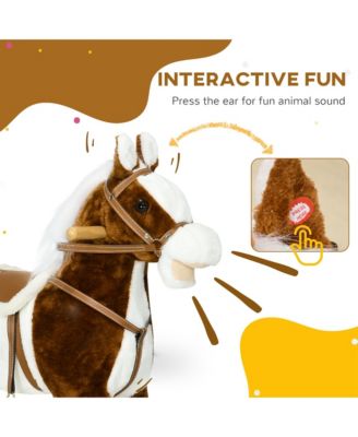 Rocking Horse Toddler Ride on Horse with Sound Saddle,
