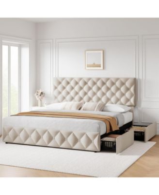 Full Size Bed Frame Space Saving, for Living Room, Guest Room