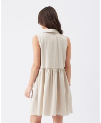 Maternity Ripe Chloe Tencel Dress Sand