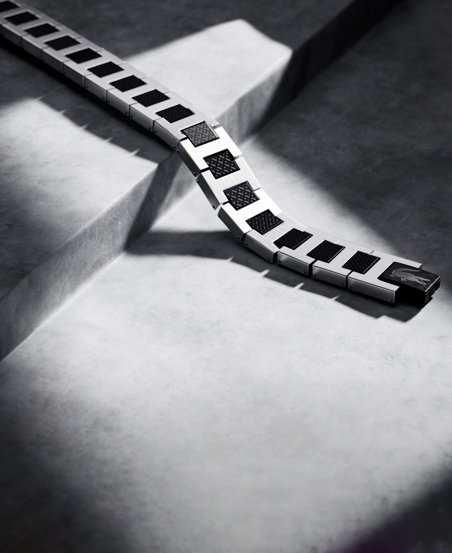 Men's Metropole Silver-Tone Stainless with Color IP Bracelet