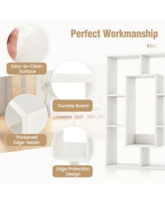 7-Cube Geometric Bookshelf Modern Decorative Open Bookcase