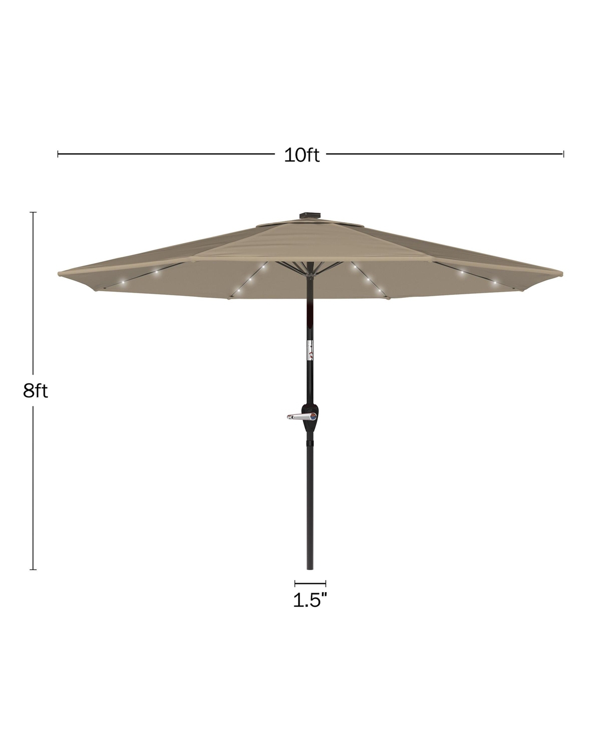 Pure Garden 10-Foot Outdoor Patio Umbrella, Sand