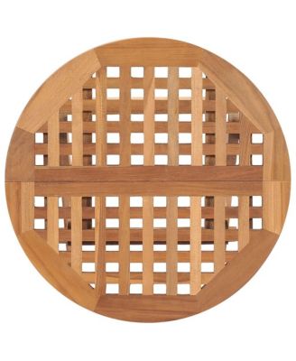 3 Piece Folding Patio Dining Set Solid Teak Wood