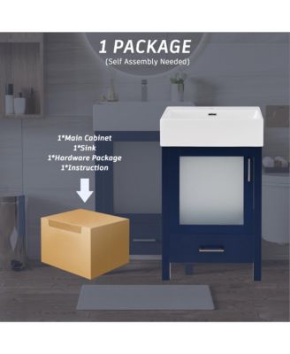 20 in. Bathroom Vanity with Ceramic Sink and Ample Storage for Small Bathrooms