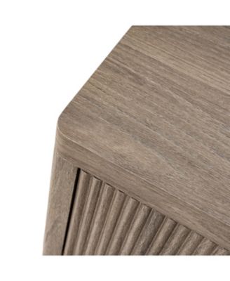 MDF Mid Century Nightstand with Drawer, Fluted Bed Side Table End Table for Bedroom Living Room Sofa Couch