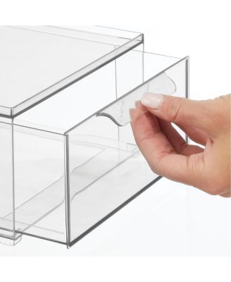 Stackable Pull-Out Sliding Storage Drawer - Set of 2 - Clear