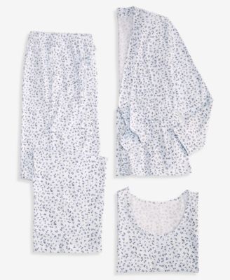 Women's 3-Pc. Cotton Pajama Set