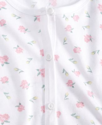 Women's 2-Pc. Cotton Printed Cropped Pajamas Set