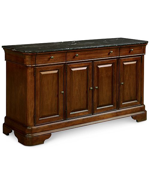 Furniture Bordeaux Marble Top Credenza, Created for Macy's Furniture