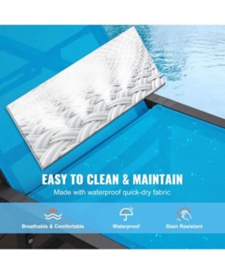 2-Piece Outdoor Patio Chaise Lounge Chair Set with Adjustable 5-Position Backrest