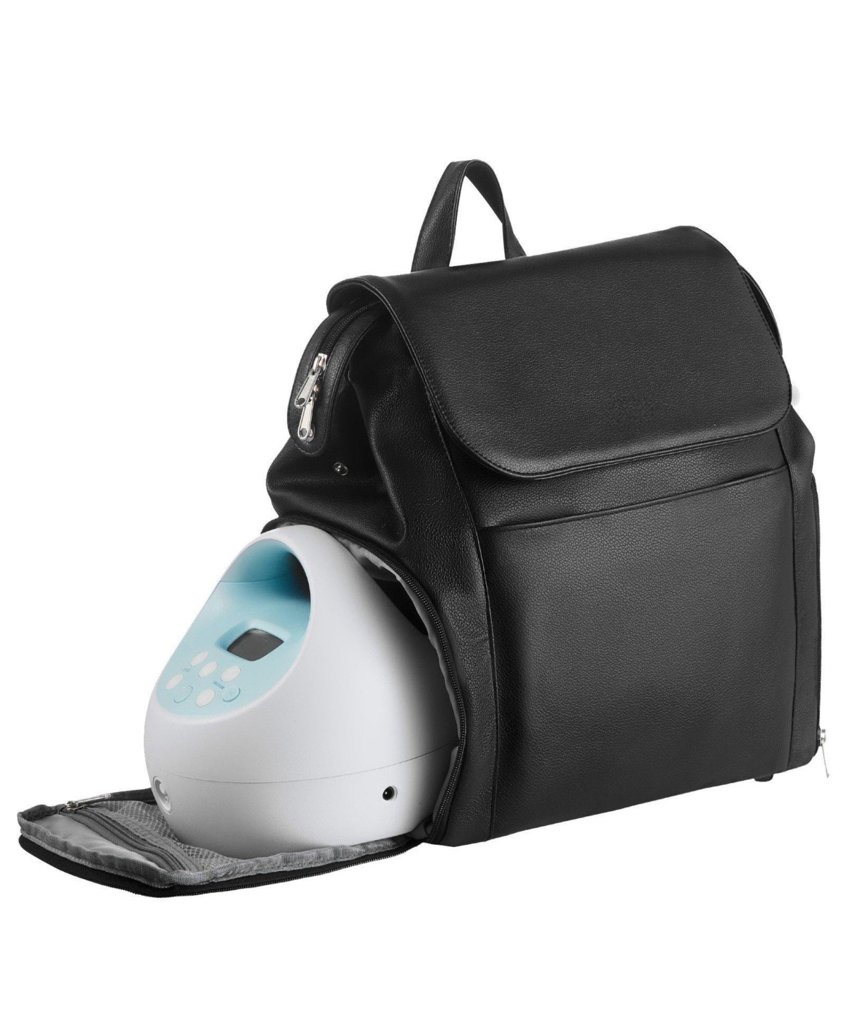 Mecale Breast Pump Backpack with Ice Pack, Fits S1/S2, Storage for Pump Accessories & Breastmilk, Portable Carrying Bag, Black