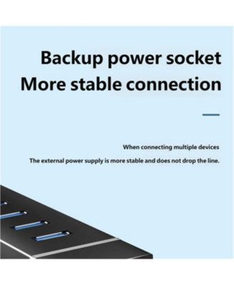 USB 3.0 Hub with 7 Ports - Notebook External Mouse, Keyboard, and USB Flash Drive Connector with Switch, 1.5m Cable