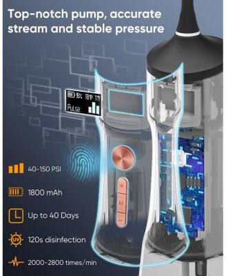 LP221 Cordless UVC Sterilizable Water Flosser with 30 Concentrate Mouthwash Pods Bundle