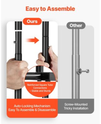 Rolling Clothes Rack with Hanging Rod, Side Hooks & 3 Shelves, 99 lb Capacity, Heavy-Duty Carbon Steel Garment Rack