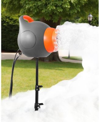 115W Party Foam Machine, Portable Foam Cannon with Tripod Stand, Powerful Foam Maker for Backyard, Pool & Outdoor Events, Grey/Orange