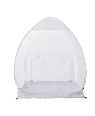 Pop-Up Spray Paint Shelter, 40 x 35 x 40 in Portable Spray Paint Tent with Built-In Floor, Exhaust Window, Storage Bag