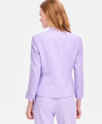 Women's Collarless Long-Sleeve Jacket