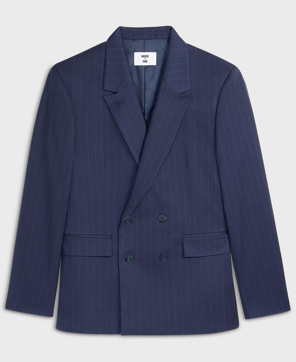 Mode of One Men's Slim-Fit Double-Breasted Pinstripe Blazer, Macy's Exclusive