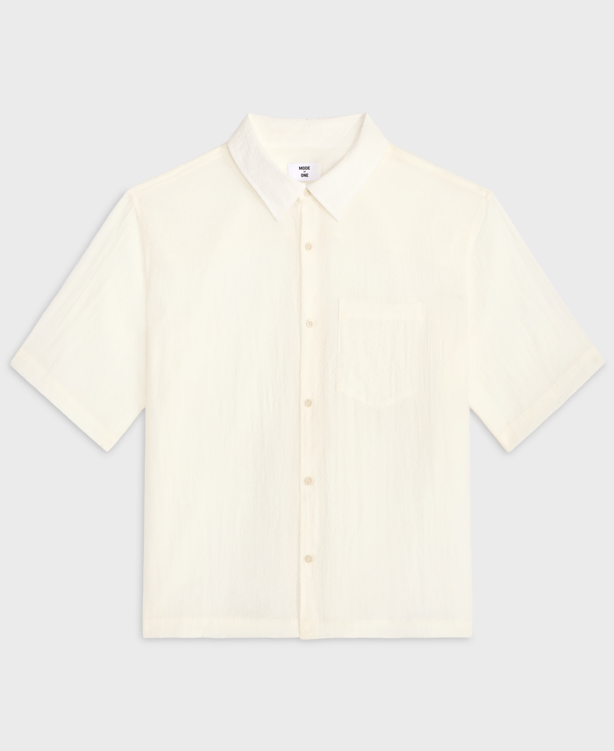 Mode of One Men's Boxy-Fit Sheer Short-Sleeve Shirt, Macy's Exclusive