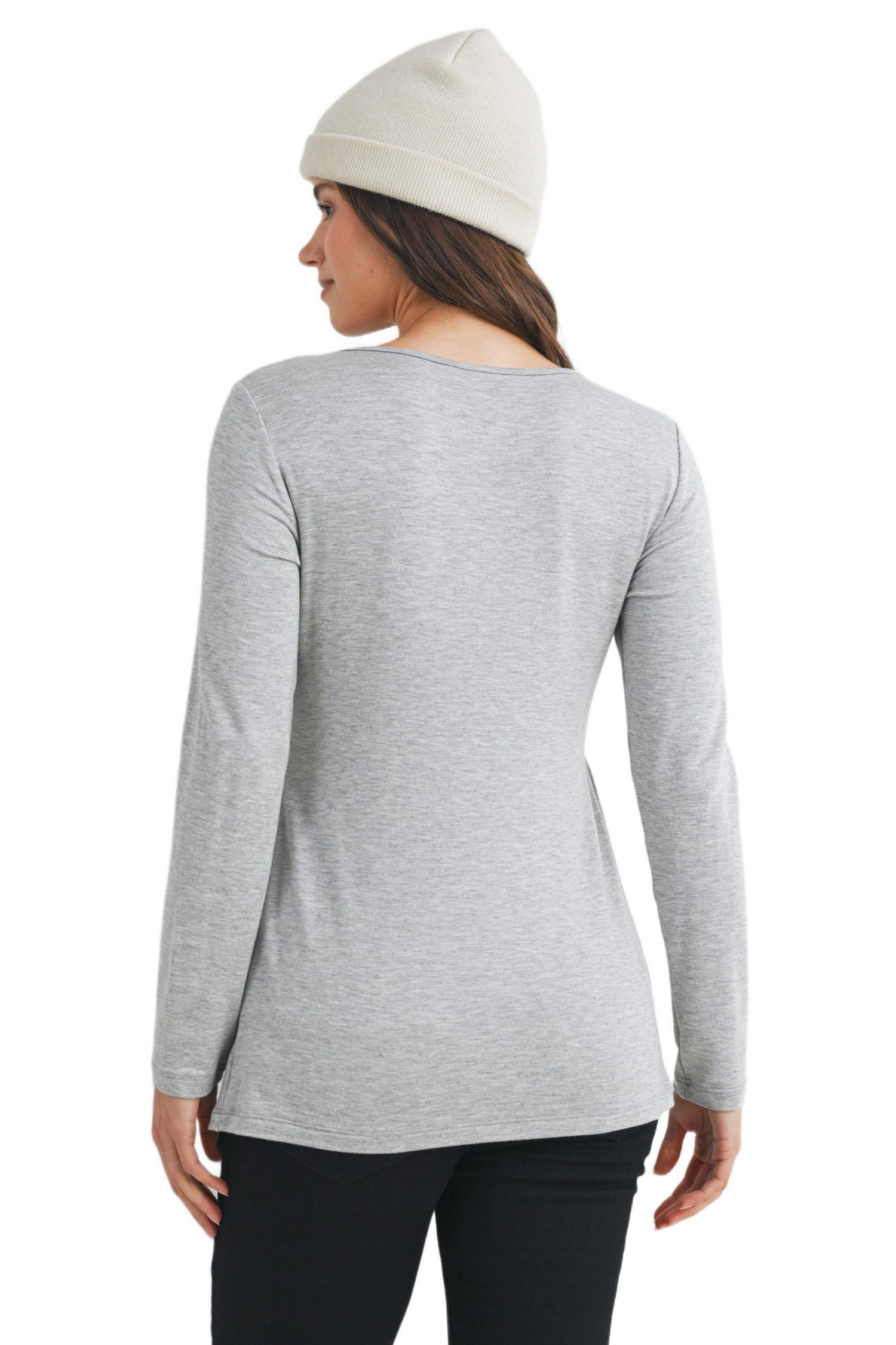 Women's Scoop Neck Long Sleeve Maternity Top