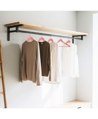 BP4U 12-Pack Premium Wooden Suit Hangers with Non-Slip Pant Bar, Heavy Duty Solid Wood Coat Hangers for Jackets, Shirts, Dresses, Trousers